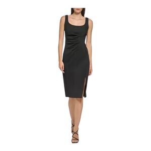 Karl Lagerfeld Paris Dress crepe scuba sheath black size 6